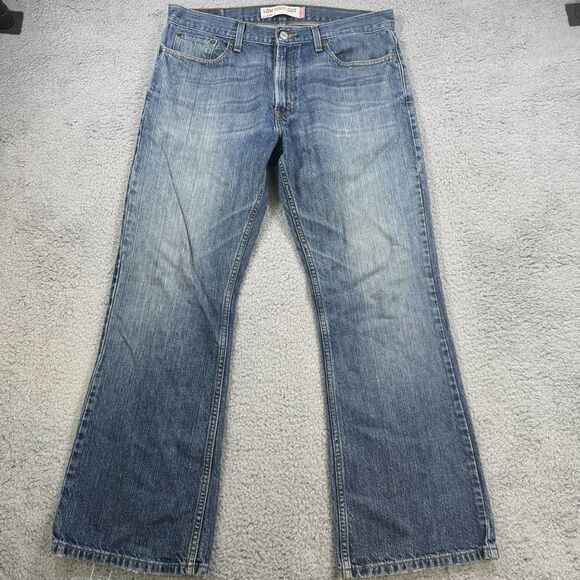 S Levis Jeans Mens 34x29 Blue 527 Slim‎ Bootcut Western Cowboy Denim - Picture 1 of 12